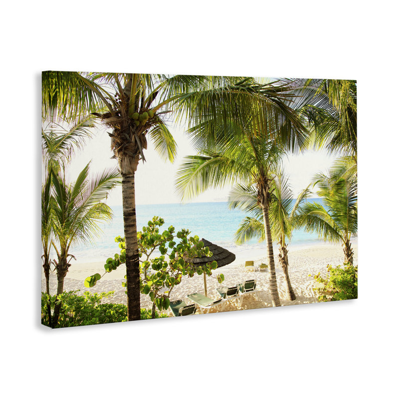 Art mural sur toile Tropical Beach Resort par Susan Bryant, H 16 po x l 24 po