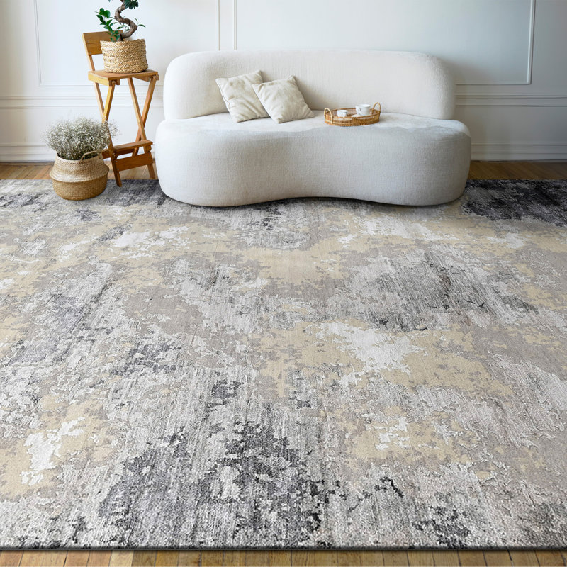 Tapis rectangulaire noué à la main, Rectangle de 5 pi x 8 pi