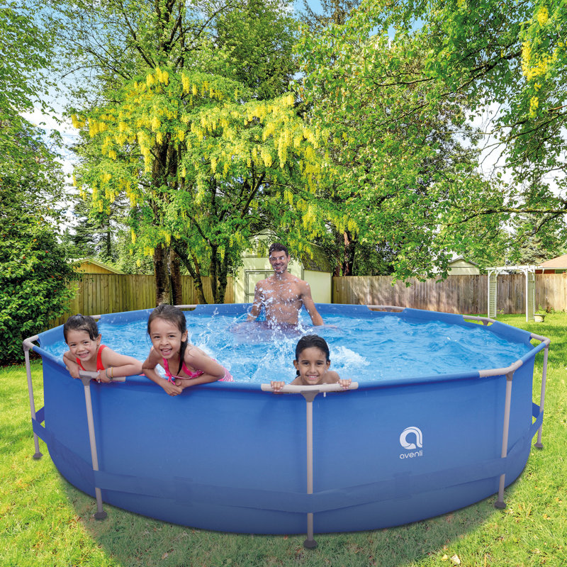 Avenli Round Blue Above-Ground Pool with Pump and Filter