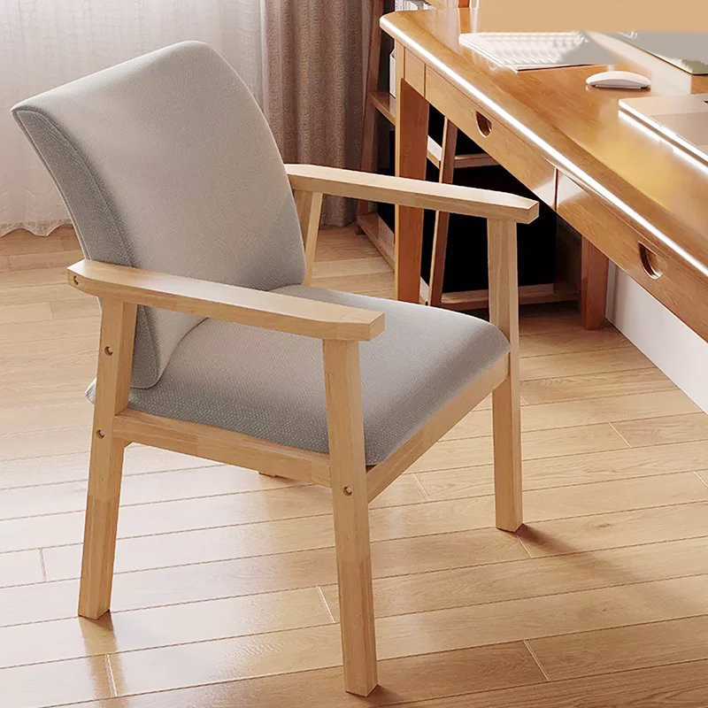 Chaise d'appoint rembourrée en bois massif, 1
