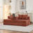 Modern Chenille Futon Sofa Bed With Pillows-120347288