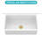 White Single Bowl Kitchen Sink, 32", Dual Mount, Deep Rectangular, High - Temperature Fired Undermount Basin, Impact