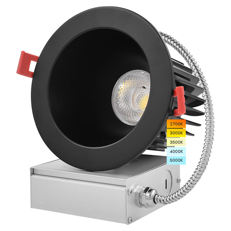 4" Regressed Selectable CCT New Construction LED Canless Recessed Lighting Kit