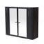 Armoire de salle de bain murale avec miroir, 2 portes en miroir et tablette ouverte, armoire de rangement en métal de style campagnard avec compartiment ouvert pour meuble-lavabo, toilette et évier-982117607