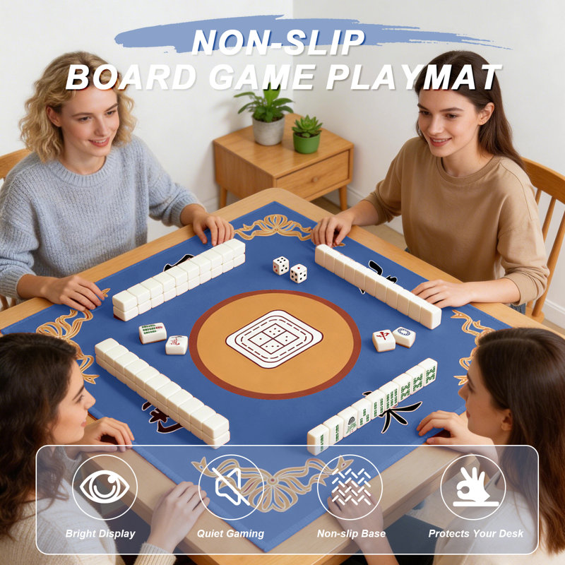 Tapis de table anti-dérapant 31,5 * 31,5 po, Bleu