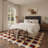 Basketweave Modern Machine Washable Beige / Yellow / Red Indoor Area Rug with Non-Slip Backing-128992515
