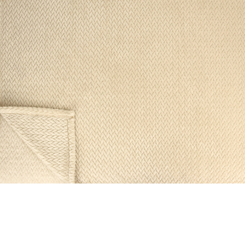 Couverture décorative légère et luxueuse, Beige, 50 po x 60 po