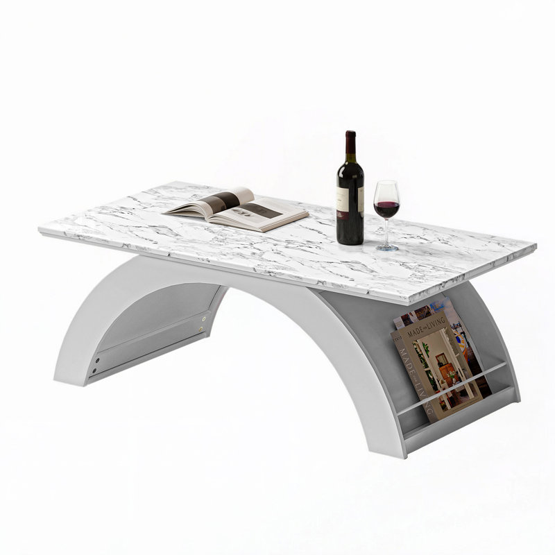 Table basse à motif de marbre