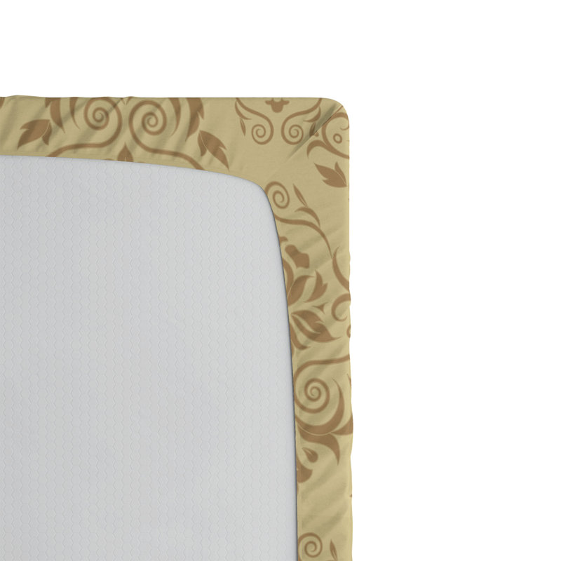 Microfiber Damask Fitted Sheet, Twin