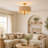 Stephane 3-Light 18" W Drum Semi Flush Mount 