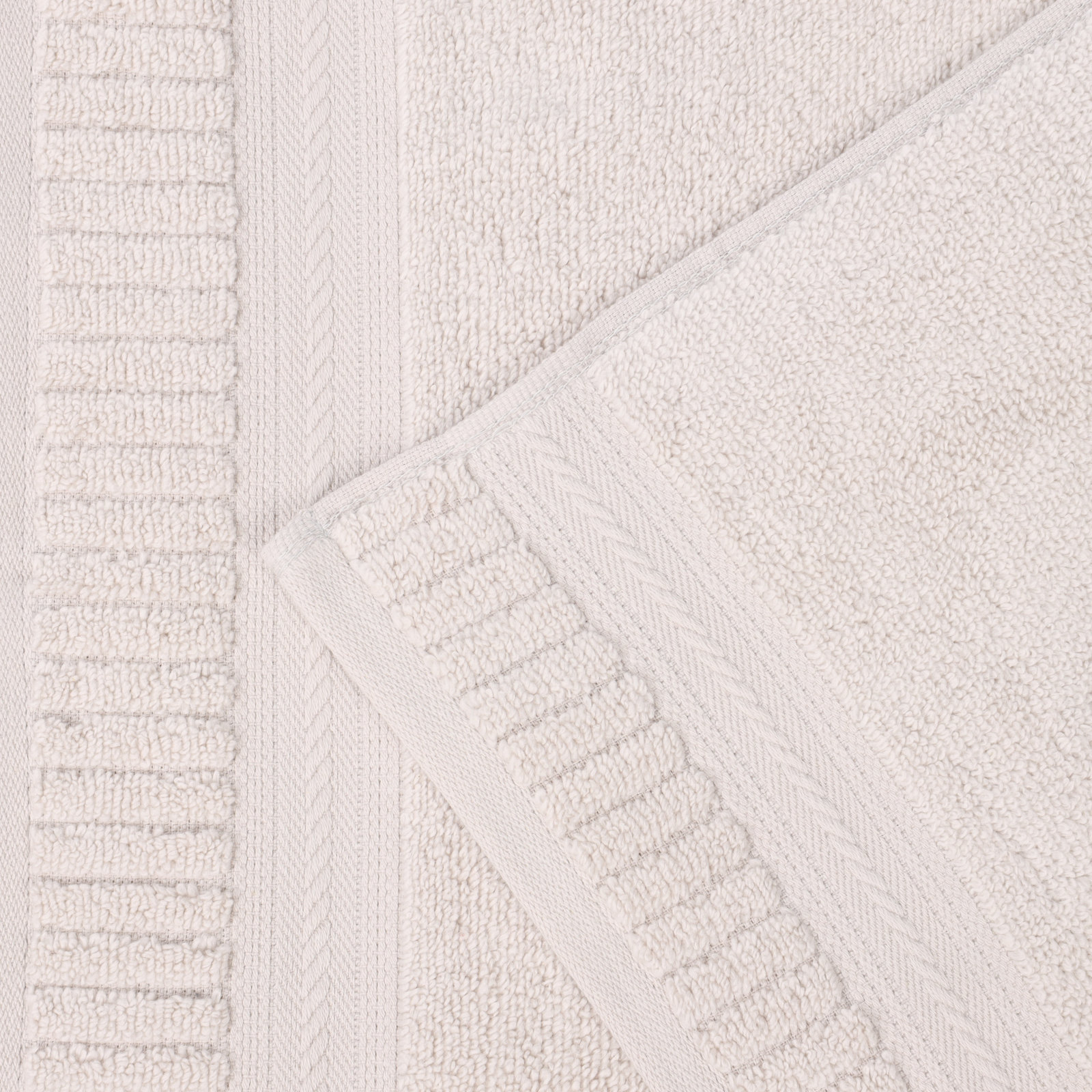 Venice Zero Twist Cotton Medium Weight Soft Absorbent Towel Set, Bath Towels - 2 Pack, Silver