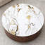 Table basse ronde avec 2 tiroirs