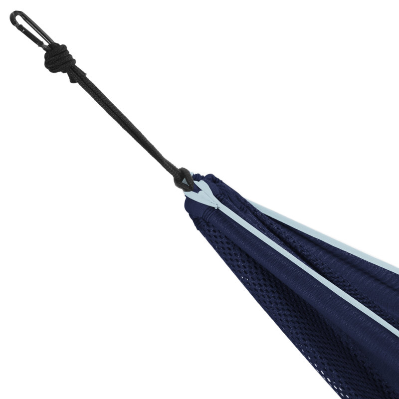 Jaheim Double Hammock, Dark Blue/White