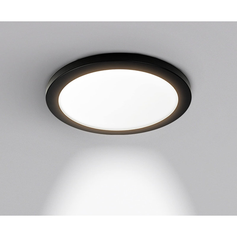 White LED Flush Mount Ceiling Light - Slim, Edge Lit - 5 CCT Adjustable Color Temperature - Dimmable 600 Lumens