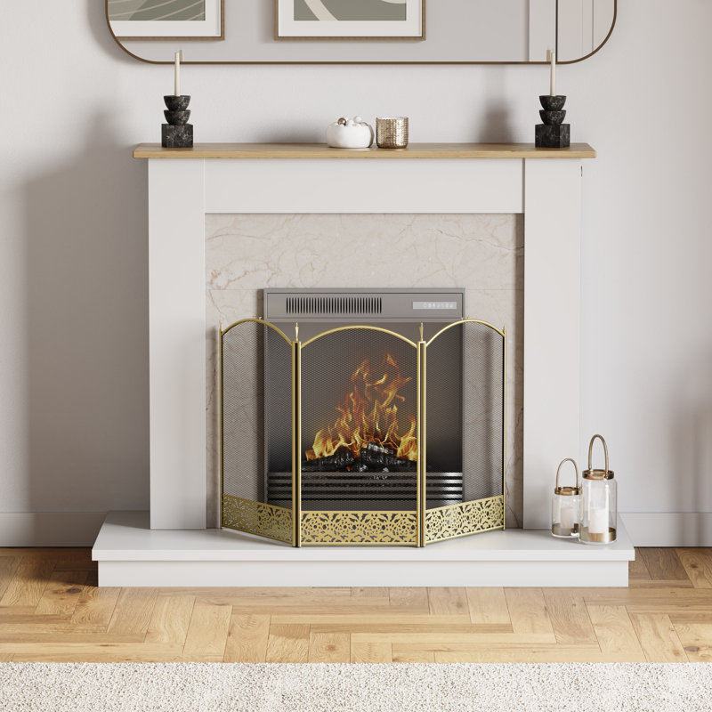 Ingleton 3 Panel Steel Fireplace Screen