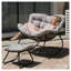 Chaise berçante en rotin avec repose-pieds PE-888283578