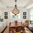 6-Light 19.68" Dimmable Boho Farmhouse Chandelier in Matte Black with Hand-Woven Wicker Rattan Shade for Dining Room Foyer-792840673