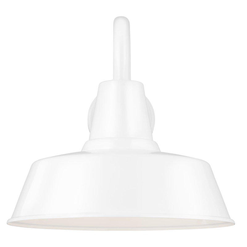 Luminaire de grange d'extérieur Blakeston, H 13,5 po x l 14 po x P 14 po, Non, Blanc