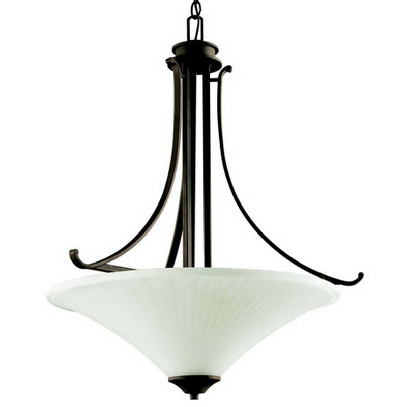 Luminaire bol suspendu unique à 2 lumières