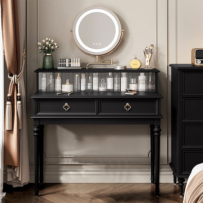 Makeup Vanity with Light mirror,2 drawers