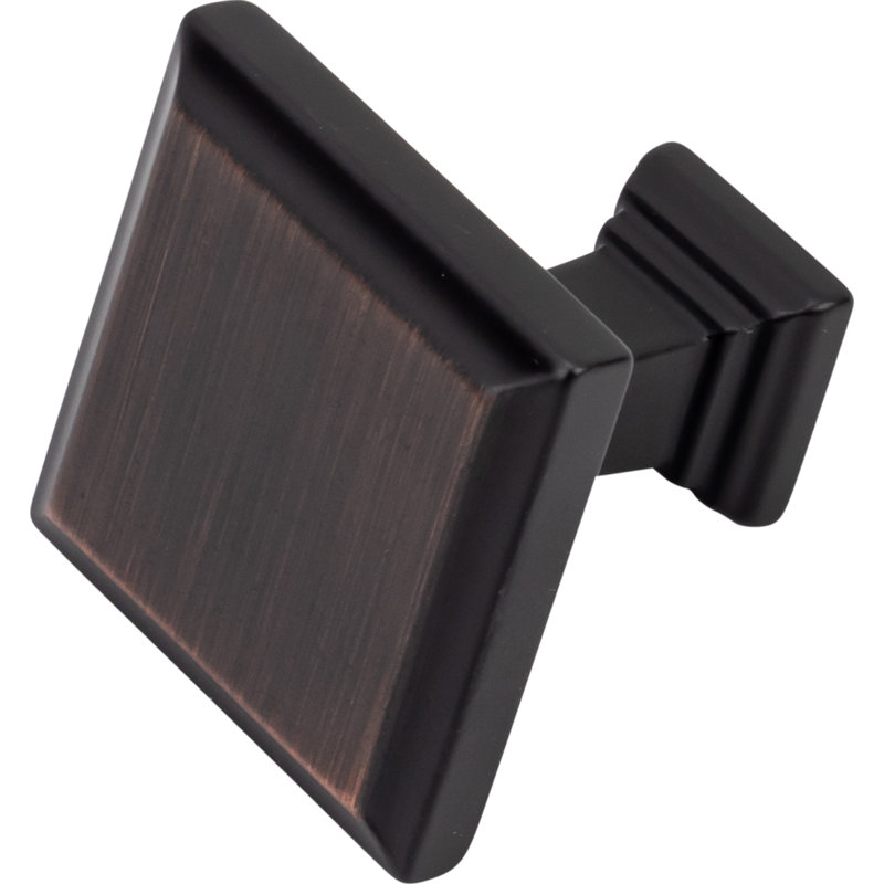 1 3/16" Length Square Knob Multipack, Brushed Oil Rubbed Bronze