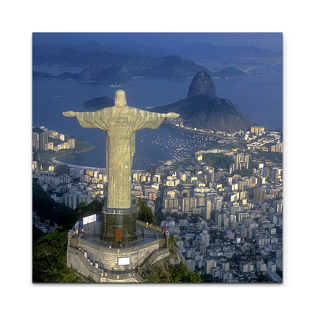 Leinwandbild Christus Statue in Rio de Janeiro