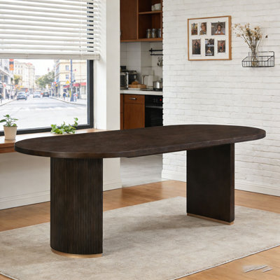 Oval Dining Table Double Pedestal