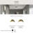 Avra Large 3-Light Brushed Gold Flush Mount with Etched White Glass Shade-127420136