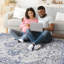 Tapis bleu / gris / gris 5X7-864525752