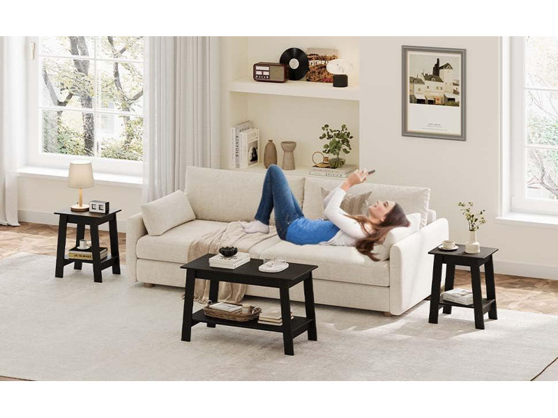 Table basse Modern Modern Farmhouse, Noir