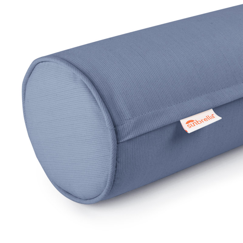 Traversin à col avec fermeture à glissière Austin Horn Classics Sunbrella, Bleu denim