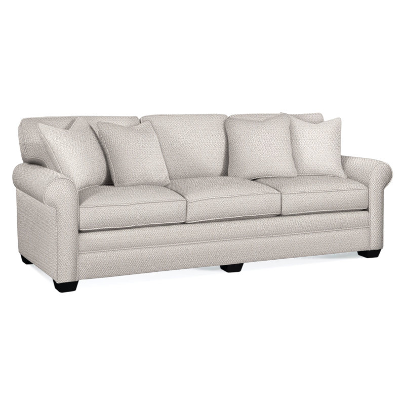Bedford Sofa, White Textured Performance; 0865-91, Black