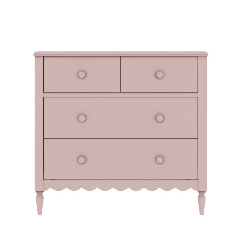 Commode Dolly à 4 tiroirs, rose fleuri, Rose fleuri