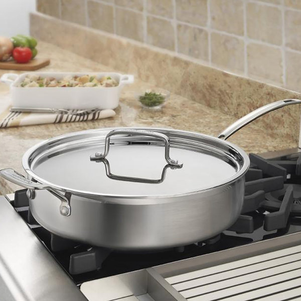 Cuisinart 5-Ply Stainless Steel Sauté Pan with Lid