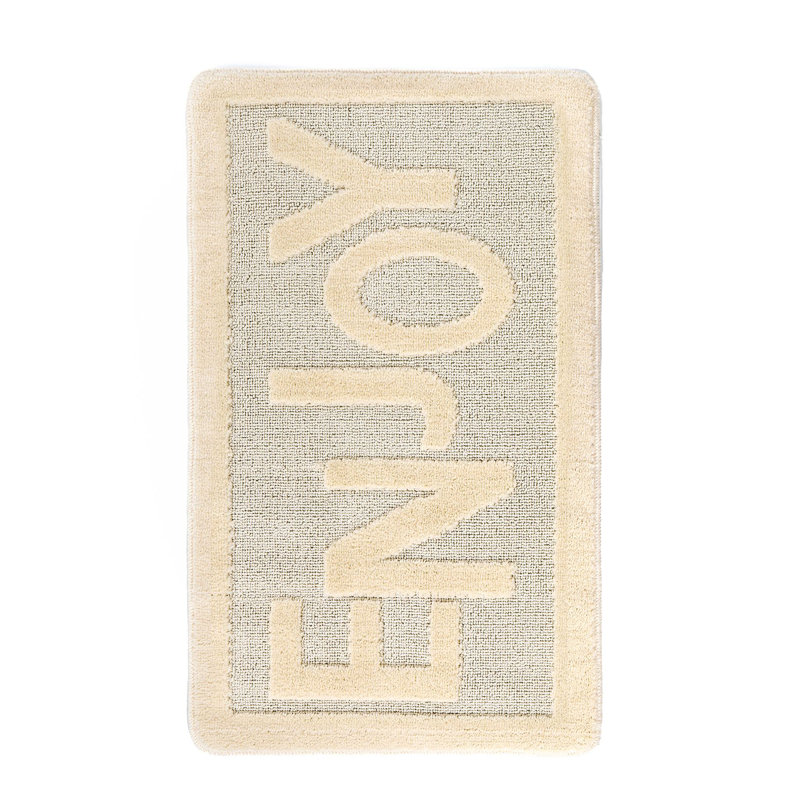 Tapis de bain luxueux crème, 23,6 po x 39,4 po | 100% polypropylène, 1,3 lb / pi³ | Semelle antidérapante en latex naturel, velours de 0,5 mm et hauteur de l'éponge | Lavable à la machine, parfait pour la sécurité et le confort de la salle de bain