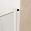 Porte de douche pivotante 24 po x 72 po, cadre en aluminium nickel brossé, demi-cadre, film en verre trempé anti-déflagrant de 1/4 po (6 mm)-128591889