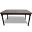 Table de salle à manger rectangulaire de 150 cm (59 po) de style transitionnel, bois gris vieilli, design rustique, 6 places, quatre pieds, assemblage requis.