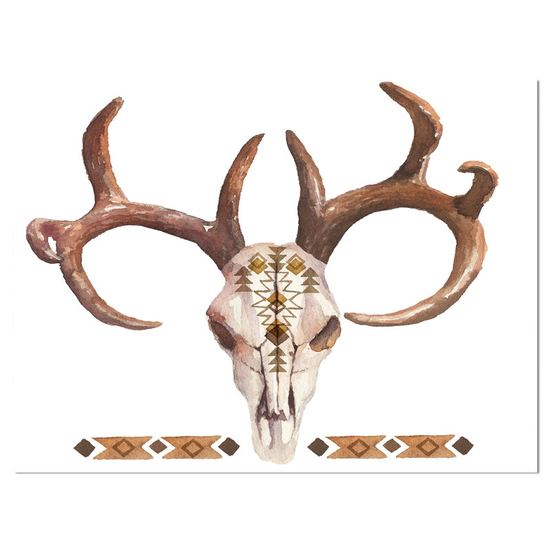« real cerf antler », impression, H 20 po x l 20 po x P 1 po, Toile tendue