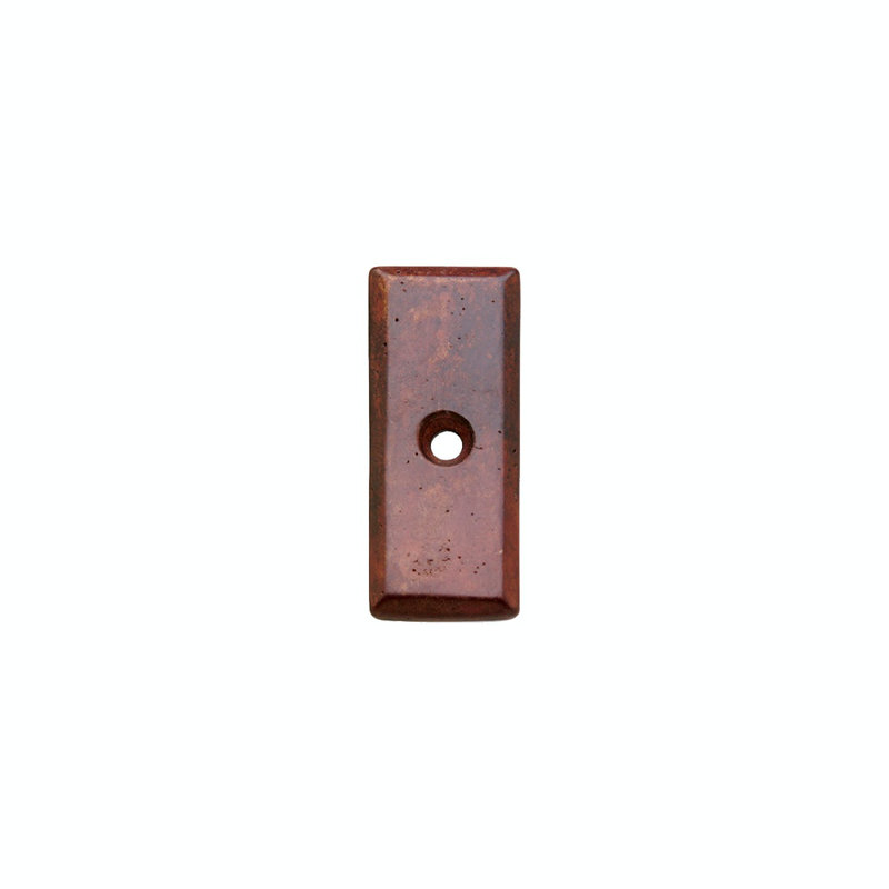 Metal Knob Backplate, Silicon Bronze Rust