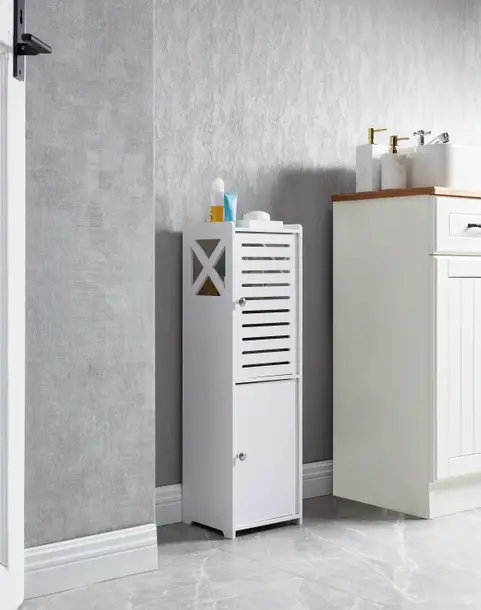 Armoire de rangement autoportante pour salle de bain Kaitley