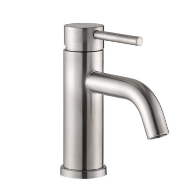 Robinet de salle de bain cascade en acier inoxydable à trou unique de 6,57 po conforme à l'ADA
