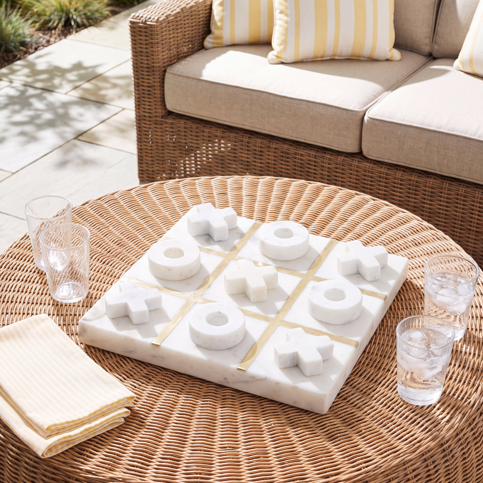 Gryffon Marble Tic-Tac-Toe Game Set