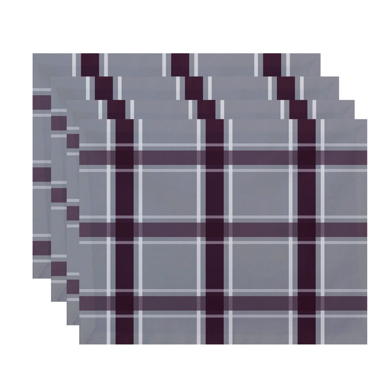 Napperon 18 "Abigail, Gris / mauve