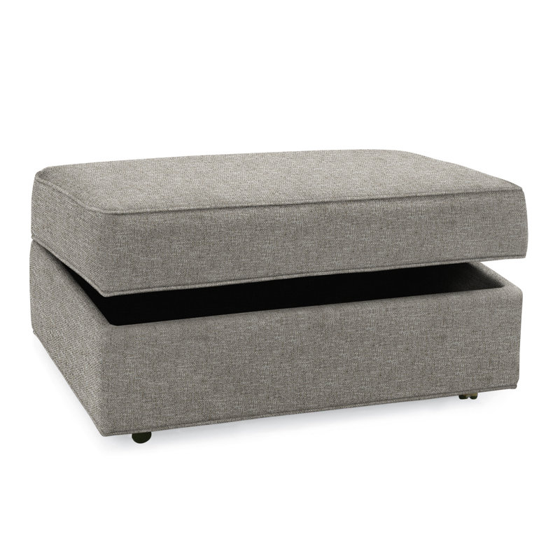 Upholstered Ottoman, Basic Grey; 0317-83