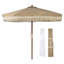 Parasol raffiné décontracté en bois massif de 9 pi pour hôtel de charme, salon Vineyard Estate, spa bien-être - rustique bohémien, brun clair moka-147701117-147701118