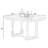 Gray Rectangular Solid Wood Dining table