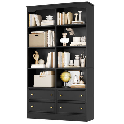 Kirklyn 6-Tier Standard Bookcase with 4 Drawers