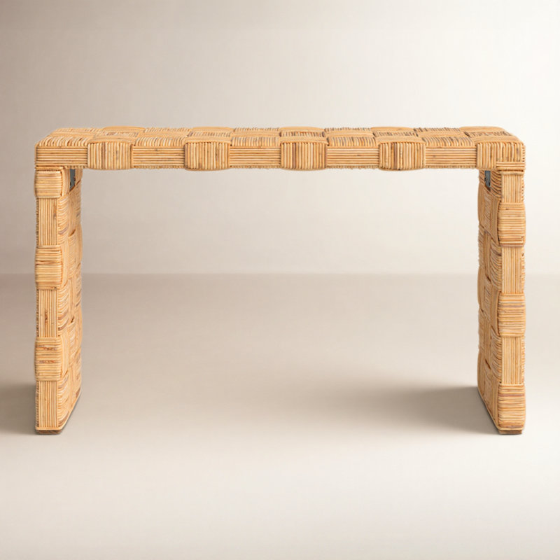 Redrow 51.18'' Console Table, Honey Natural