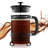 French Press Coffee Maker 34 oz Borosilicate Glass Coffee Tea Press Silver-117867056