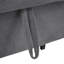 Lit convertible gris foncé avec 3 angles réglables, 56,55 po, dossier à 2 places en port, ports-65319602